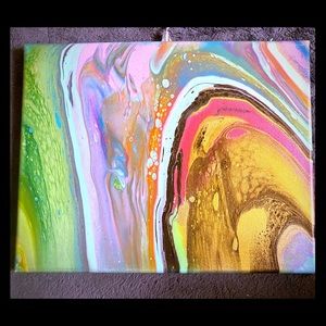 Acrylic pour painting 11x14